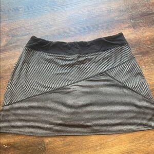 Striped Black and Gray Women's Skirt